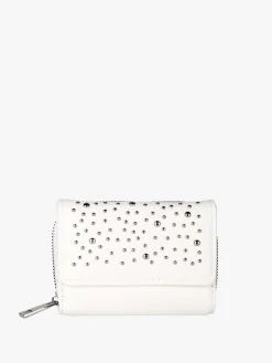Solada Portafoglio mini da donna con borchie - beige