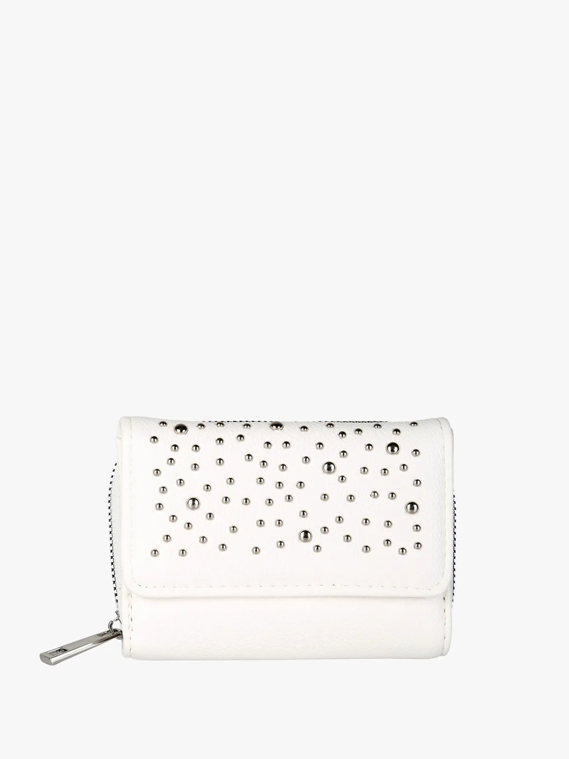 Solada Portafoglio mini da donna con borchie - beige