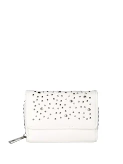 Solada Portafoglio mini da donna con borchie - beige