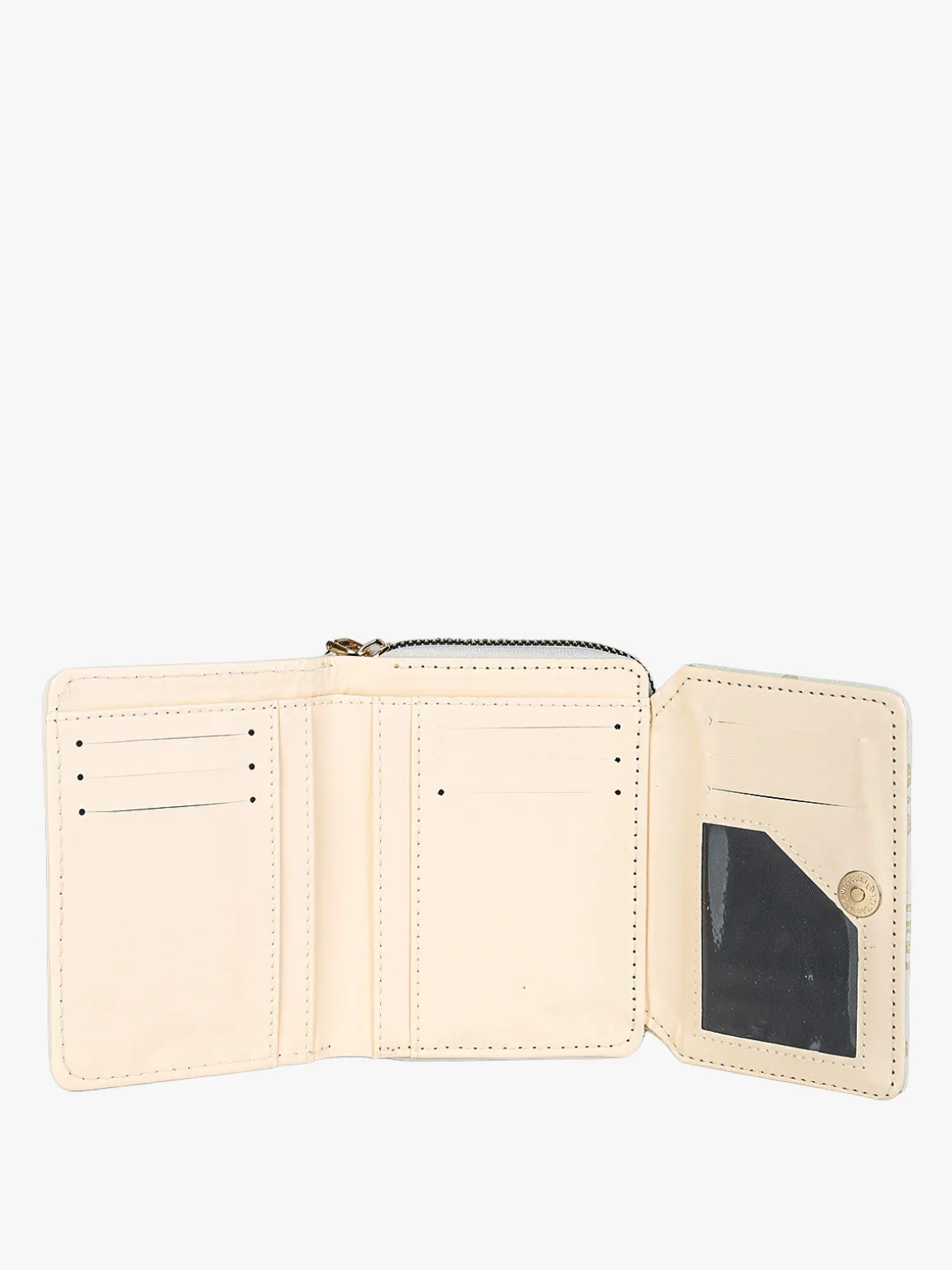 Solada Portafoglio mini da donna con stampa monogramma - beige