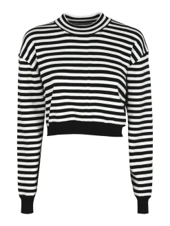 Solada Pullover cropped da donna a righe