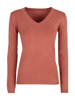 Solada Pullover donna con scollo a V - arancione