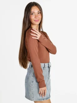Solada Pullover donna con scollo a V - marrone