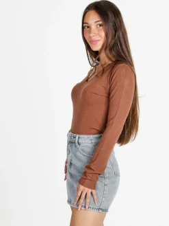 Solada Pullover donna con scollo a V - marrone