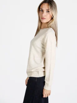 Solada Pullover donna girocollo in maglia - beige