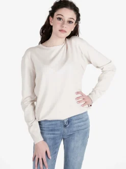 Solada Pullover donna girocollo in maglia tinta unita