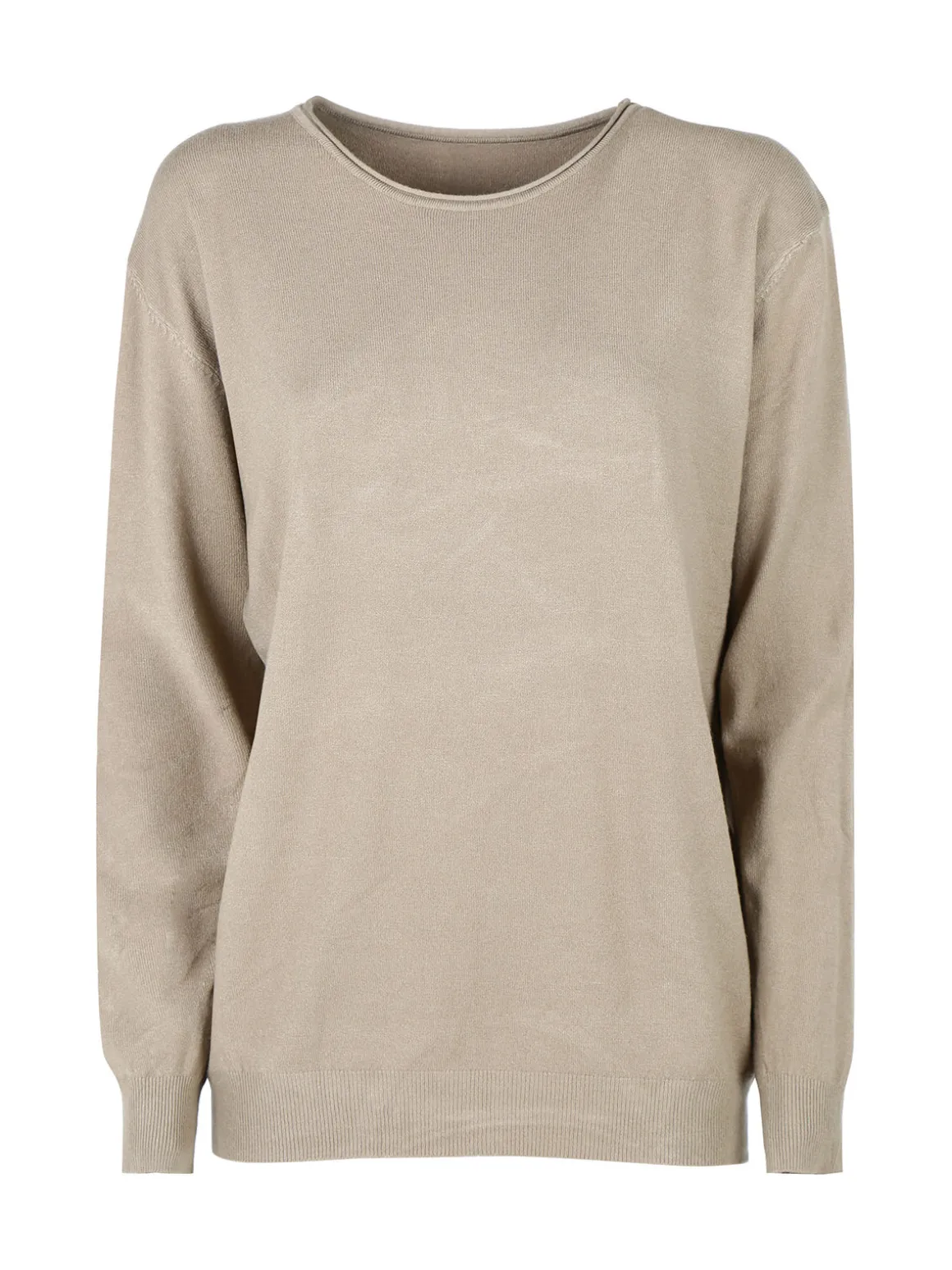 Solada Pullover donna girocollo in maglia tinta unita