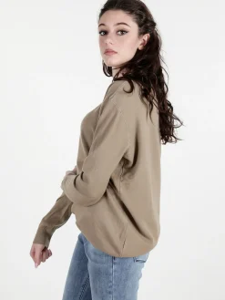 Solada Pullover donna girocollo in maglia tinta unita