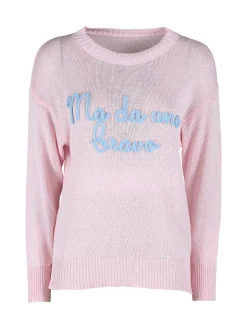 Solada Pullover donna in maglia traforata con ricamo