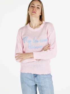 Solada Pullover donna in maglia traforata con ricamo