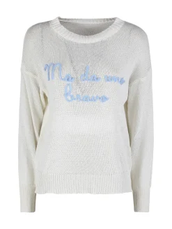 Solada Pullover donna in maglia traforata con ricamo