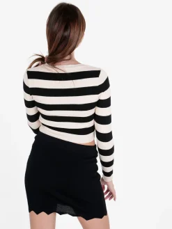 Solada Pullover donna in maglia a righe orizzontali