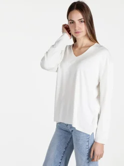 Solada Pullover donna oversize in maglia scollo V