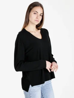 Solada Pullover donna oversize in maglia scollo V