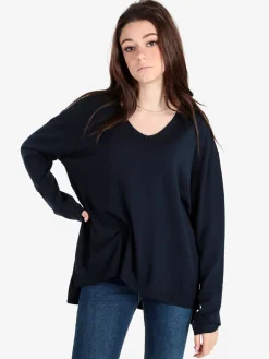 Solada Pullover donna oversize in maglia scollo V