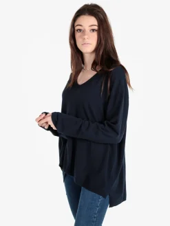 Solada Pullover donna oversize in maglia scollo V