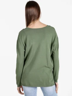 Solada Pullover donna oversize in maglia scollo V