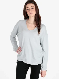 Solada Pullover donna oversize in maglia scollo V