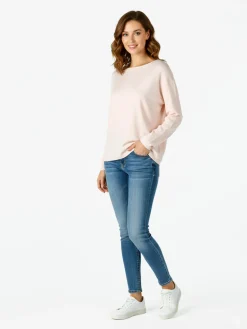 Solada Pullover donna oversize in maglia - cipria