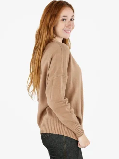 Solada Pullover donna oversize in maglia - cammello