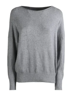 Solada Pullover donna oversize in maglia - grigio