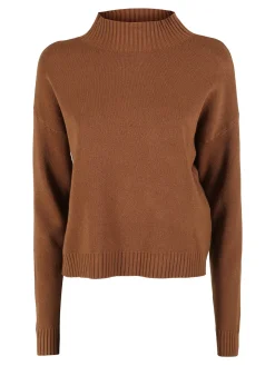 Solada Pullover donna oversize in maglia - cammello