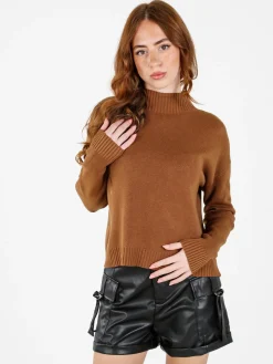 Solada Pullover donna oversize in maglia - cammello