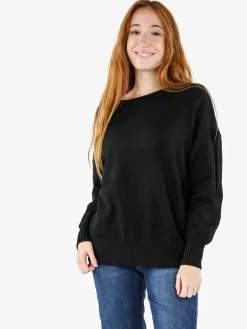 Solada Pullover donna oversize in maglia - nero