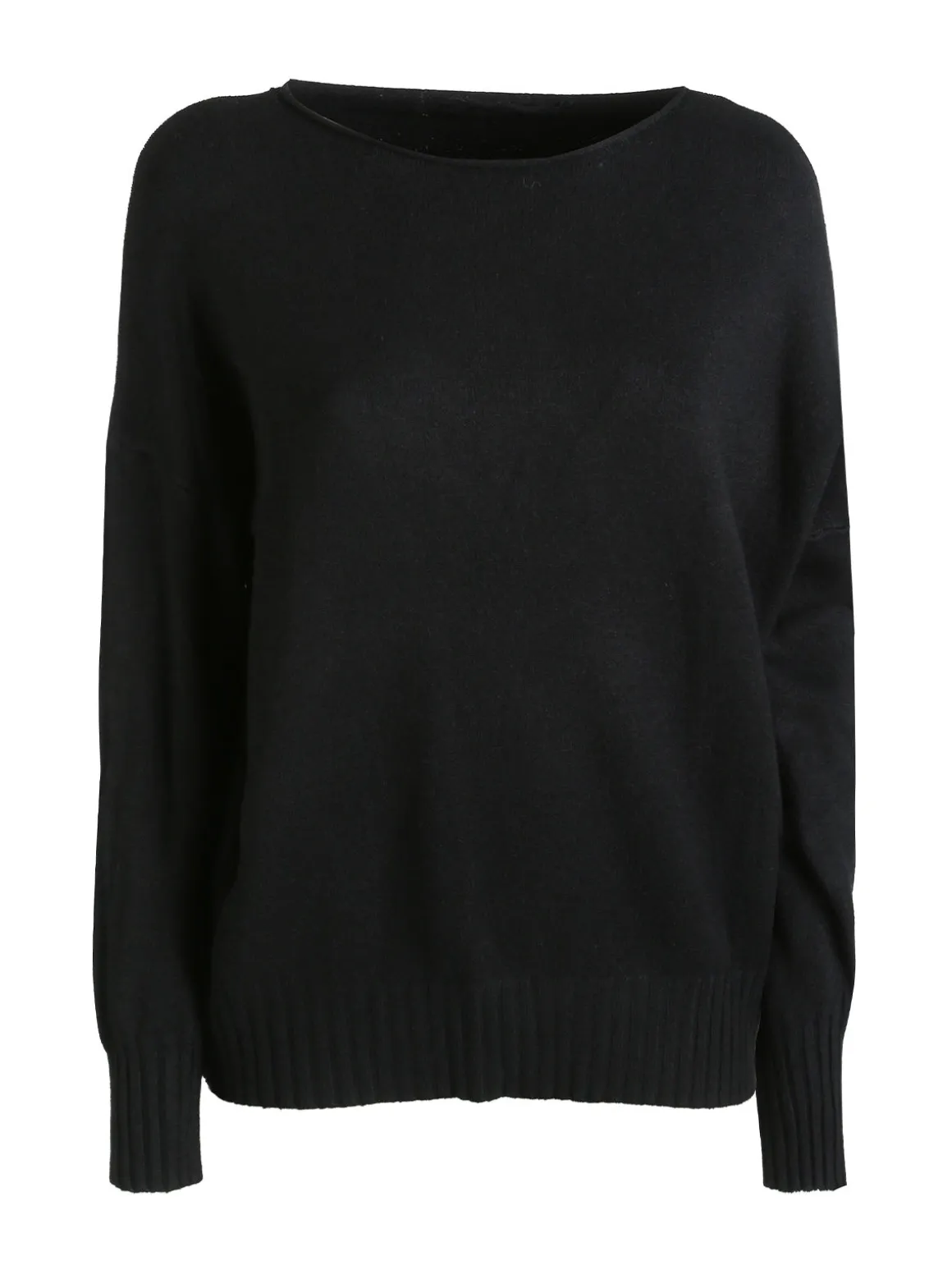 Solada Pullover donna oversize in maglia - nero