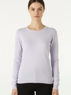 Solada Pullover girocollo da donna in maglia - viola