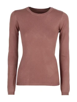 Solada Pullover girocollo donna in maglia - cuoio