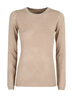 Solada Pullover girocollo donna in maglia - cammello
