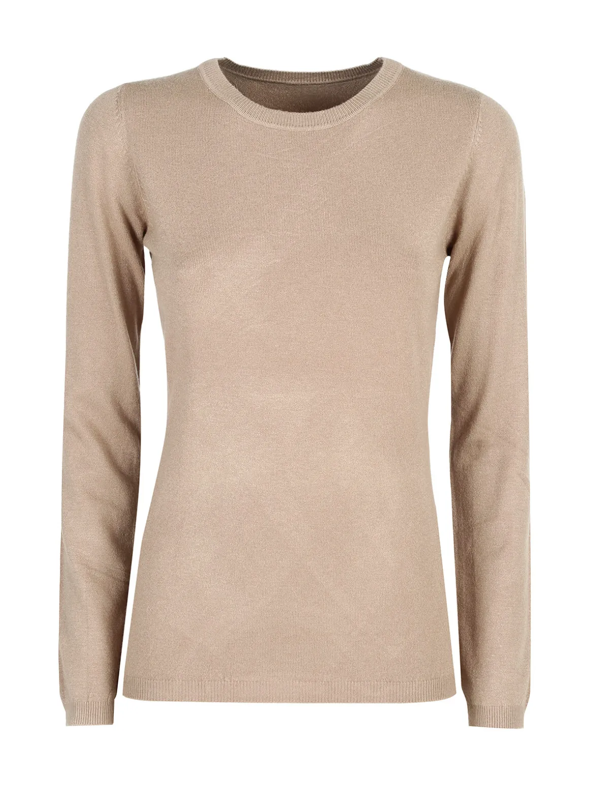 Solada Pullover girocollo donna in maglia - cammello