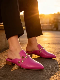 Solada Sabot in pelle donna con borchie