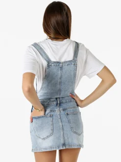 Solada Salopette donna in jeans con gonna - jeans