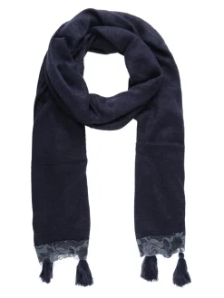 Solada Sciarpa donna con dettaglio in pizzo e nappine