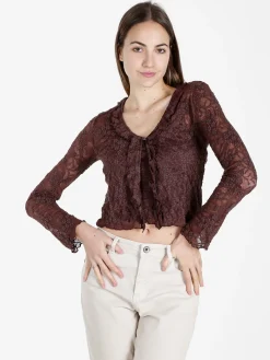 Solada Set donna 2 pezzi con top e cardigan in pizzo