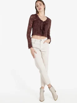 Solada Set donna 2 pezzi con top e cardigan in pizzo