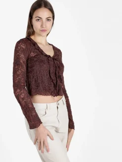 Solada Set donna 2 pezzi con top e cardigan in pizzo