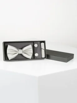 Solada Set 3 pezzi uomo con papillon gemelli e fazzoletto