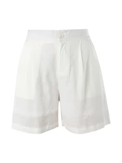 Solada Shorts donna a vita alta in misto lino