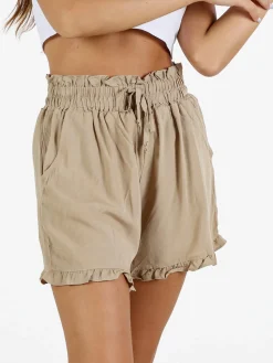 Solada Shorts donna a vita alta in cotone