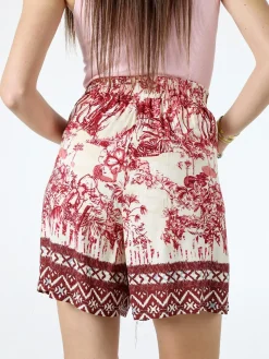 Solada Shorts donna con stampe - rosso