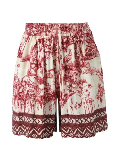 Solada Shorts donna con stampe - rosso