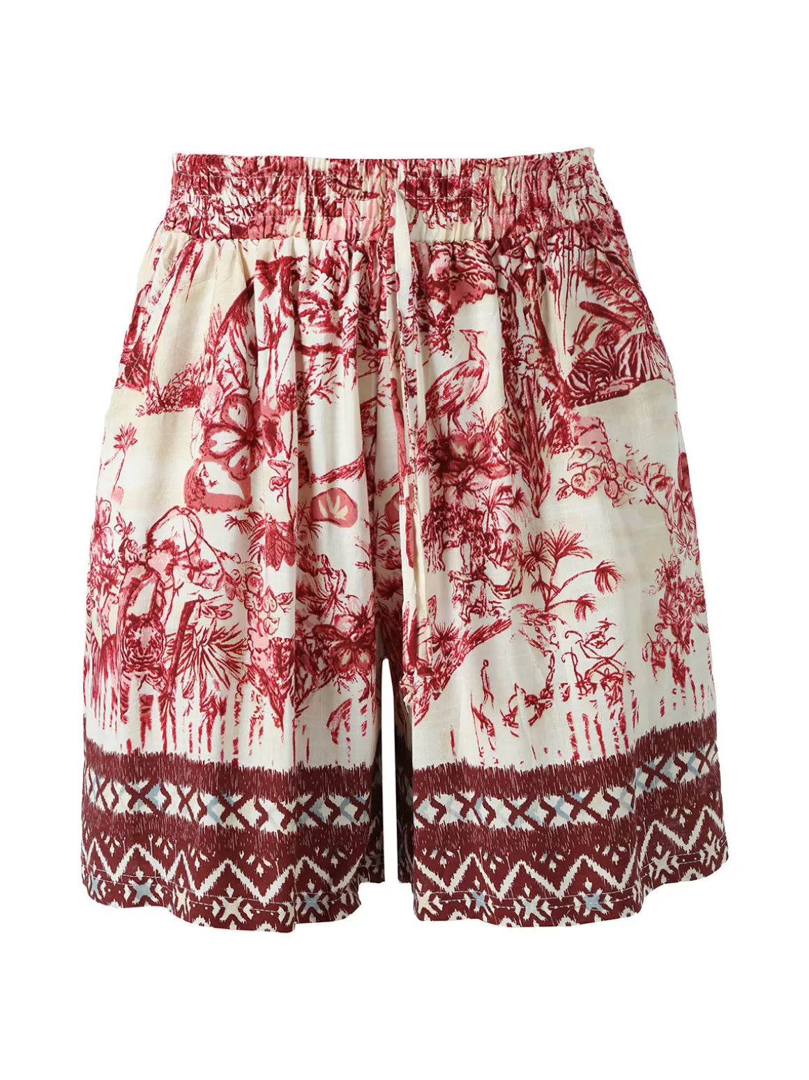 Solada Shorts donna con stampe - rosso