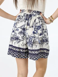 Solada Shorts donna con stampe - blu scuro
