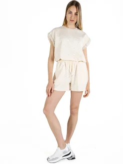 Solada Shorts donna con strass - beige