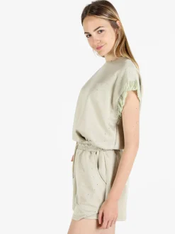 Solada Shorts donna con strass - verde chiaro