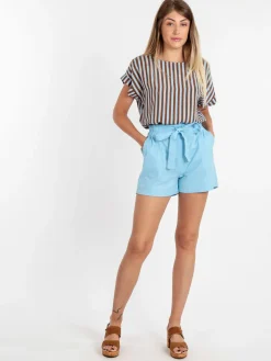 Solada Shorts donna in cotone a vita alta