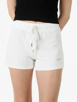 Solada Shorts donna in cotone con coulisse - bianco